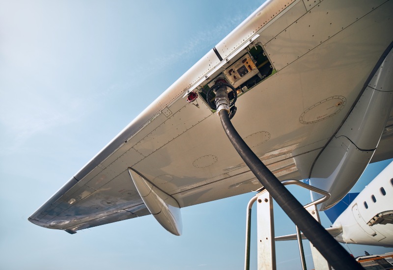 Fuel Delivery Trunk of Red River Oil Company Refueling Airplane in Texas & Arkansas
